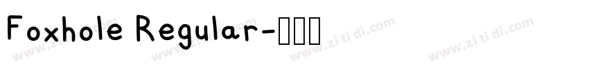 Foxhole Regular字体转换
